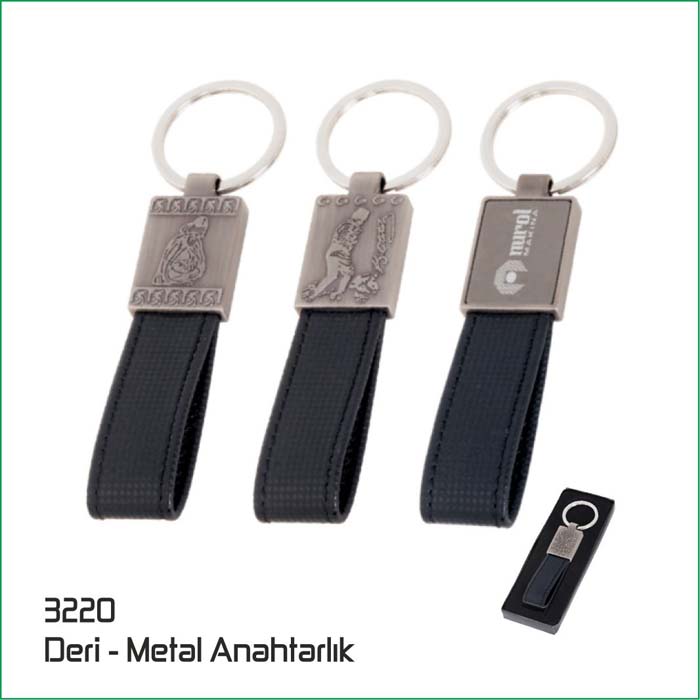 3220 Deri – Metal Anahtarlık