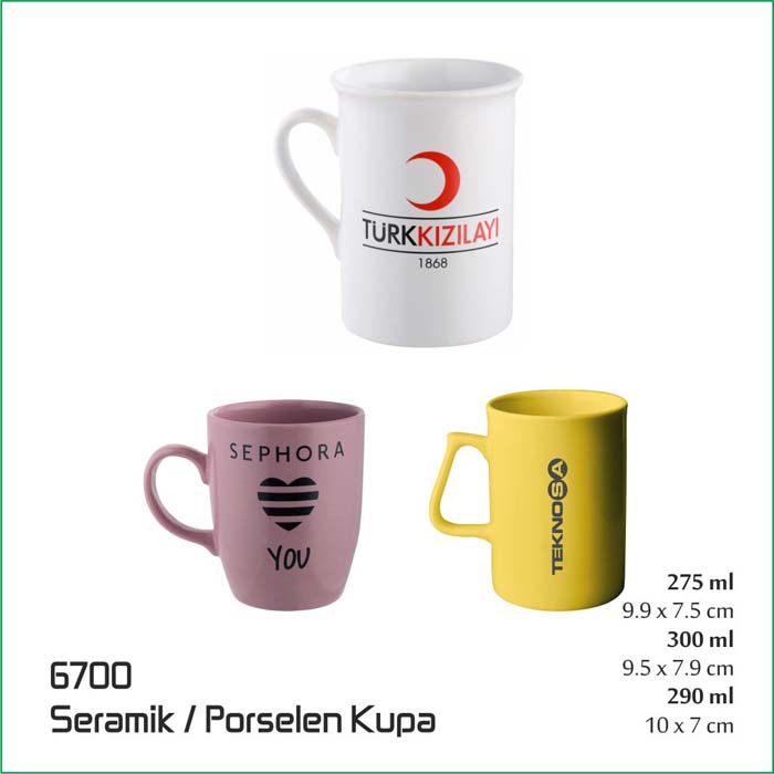 6700 Seramik / Porselen Kupa